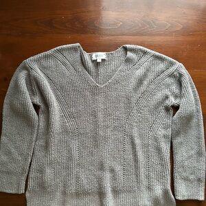 Grey light weight V-neck sweater size medium